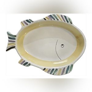 Caleca 14” shallow dish - hand painted Italian pottery